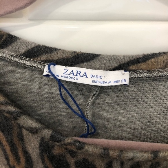 ZARA Circular Animal Print Ruffled hem Dress - Picture 5 of 5